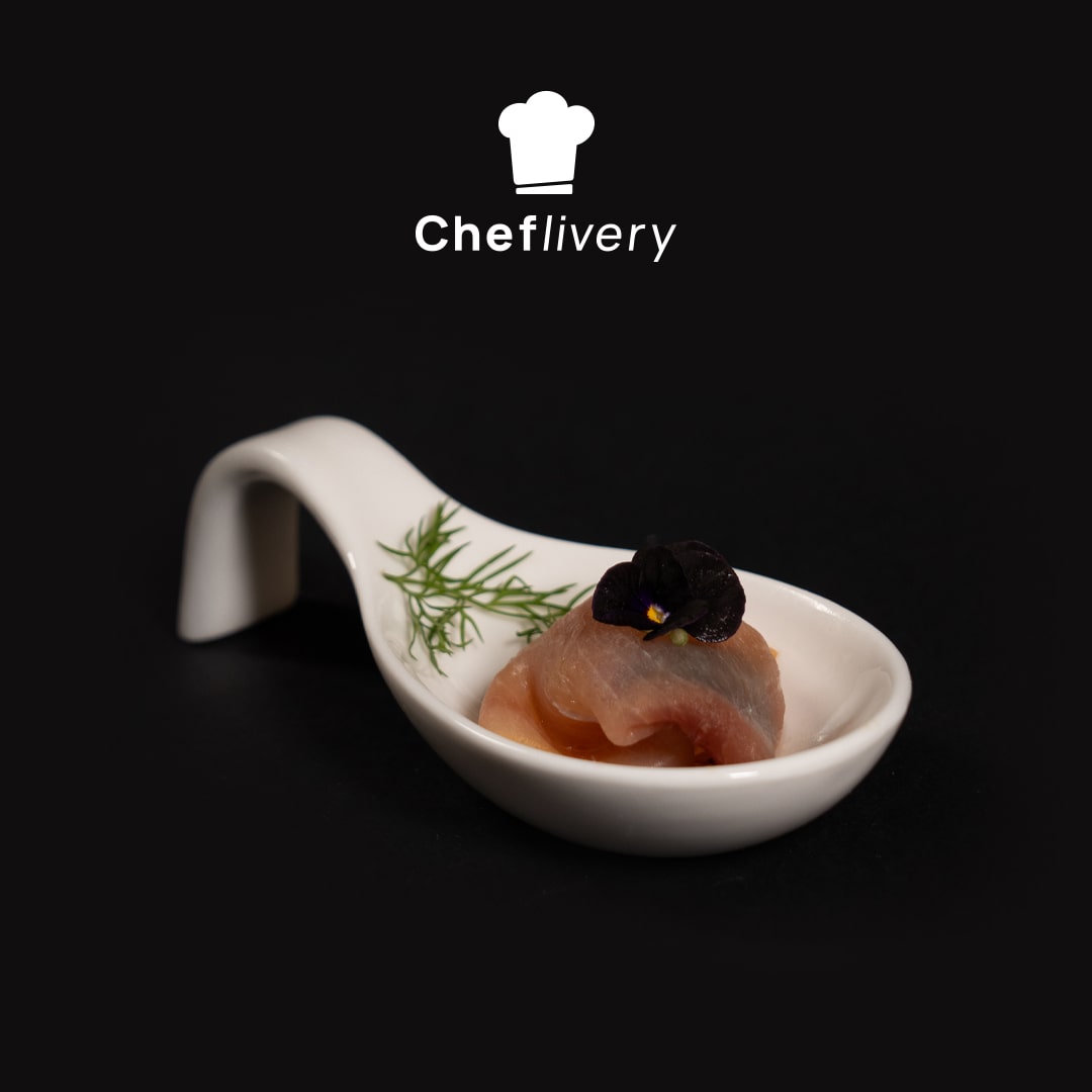Perle di spada affumicato, con cuore di marmellata d’arancia